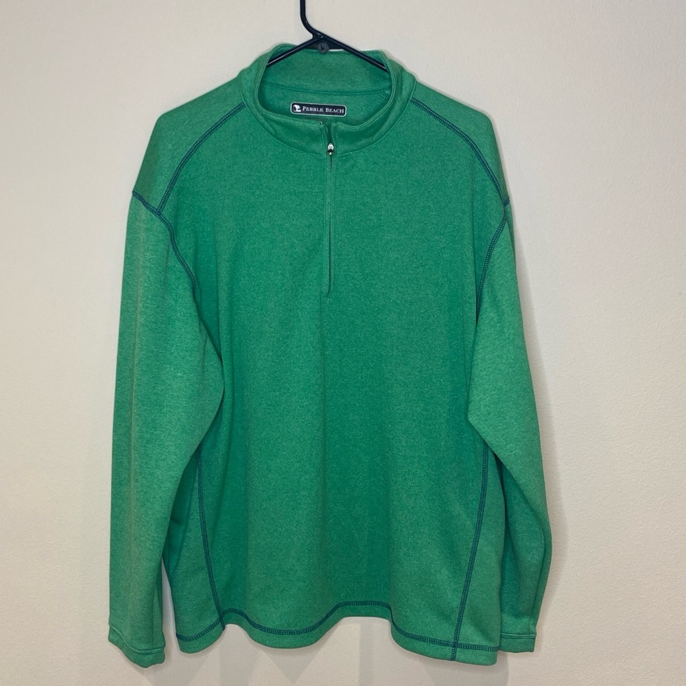 Pebble Beach Golf Performance 1/4 Zip‎ Pullover Shirt Green Men’s XL